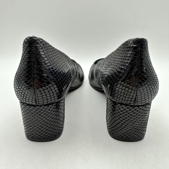 Trotters Womens Kari Pump US 7.5 M EU 38 Black Snake Leather NIB - Picture 10 of 13